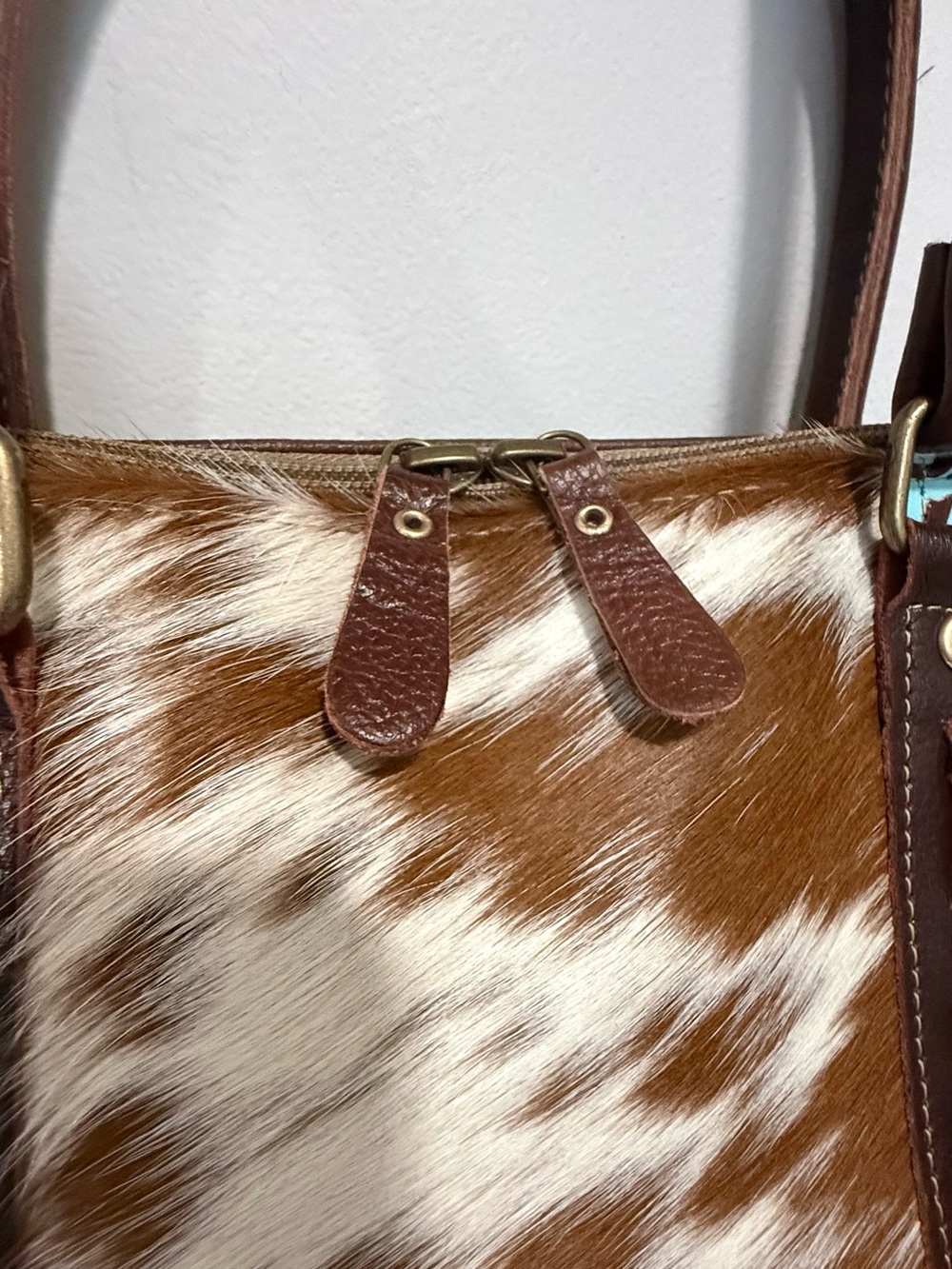 NWOT Myra Cowhide Tooled Leather Fringe Satchel CC - Picture 6 of 16